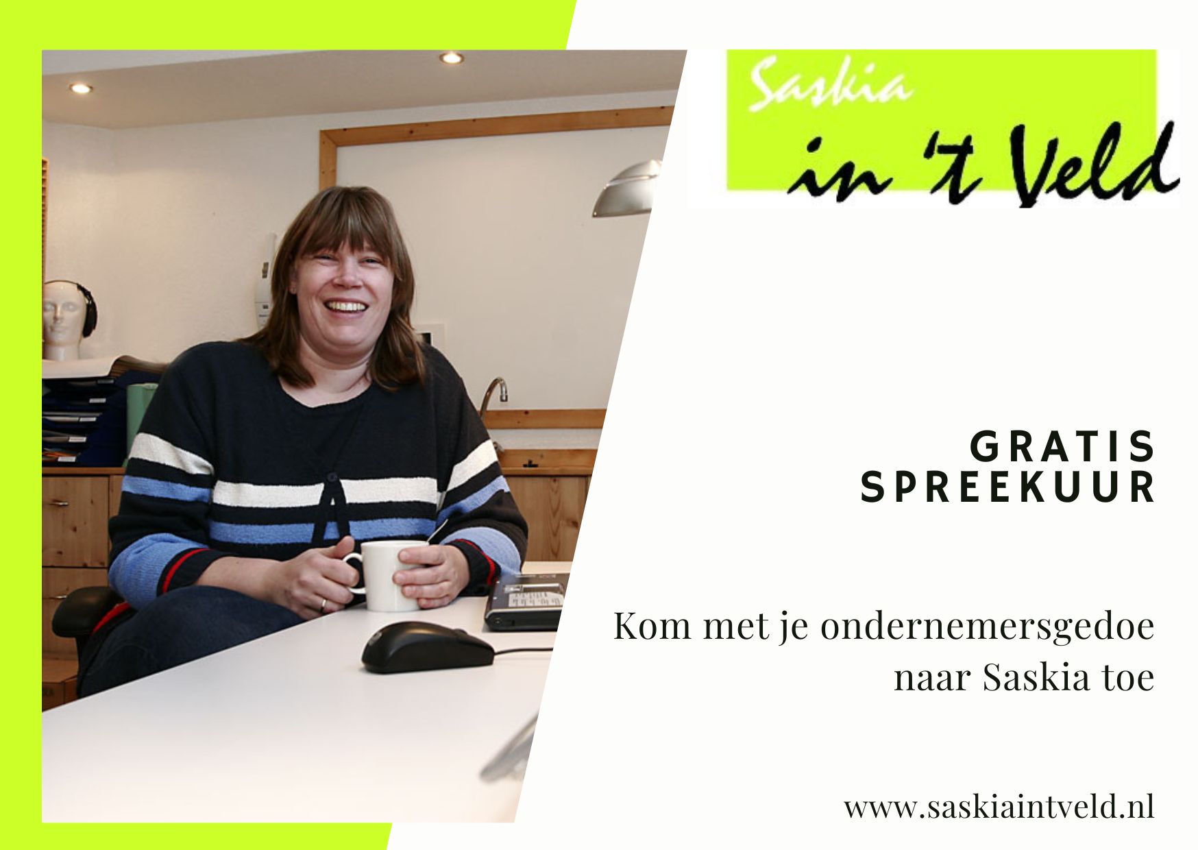 Saskia in 't Veld | Gratis open spreekuur (online)