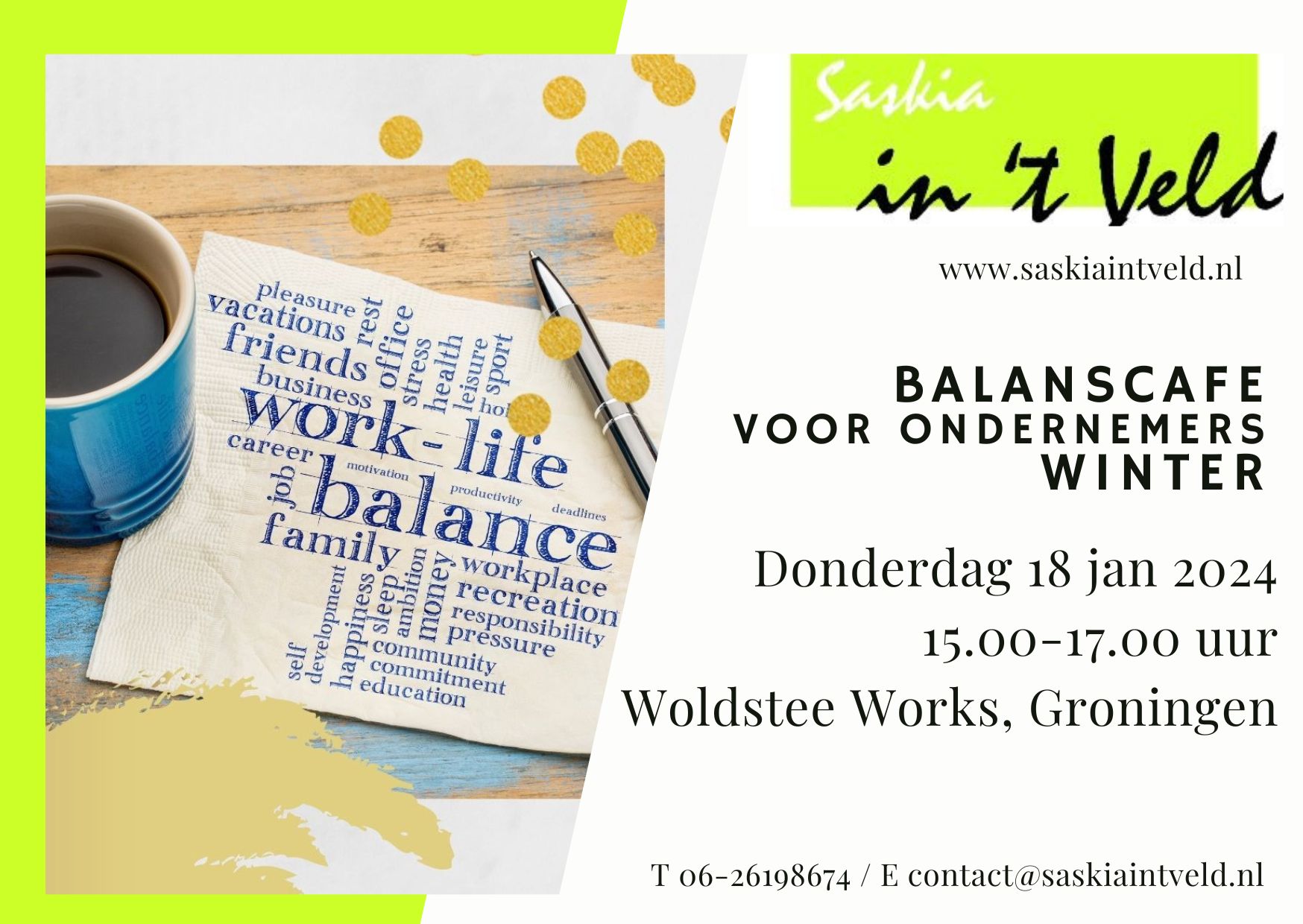 Saskia in 't Veld | Balanscafé voor ondernemers Winter 2024